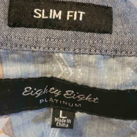 Eighty eight platinum slim fit button Shirt. Large - Picture 2 of 2